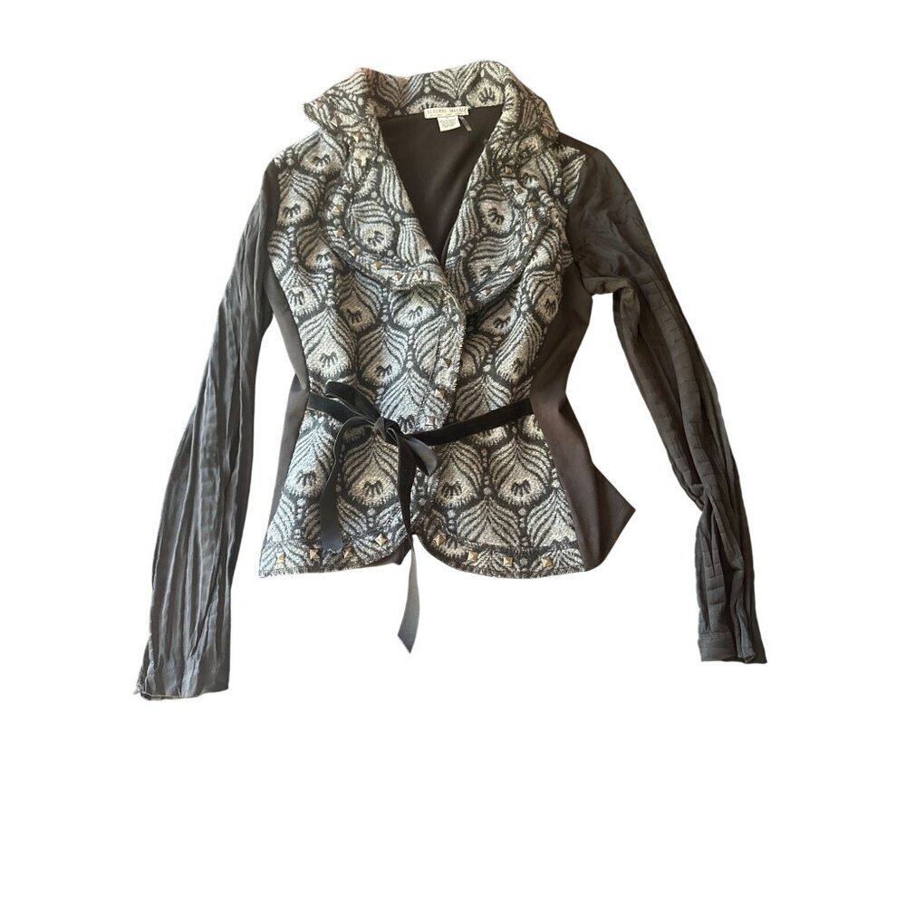 Alberto Makali Black Lace & Studded Jacket M